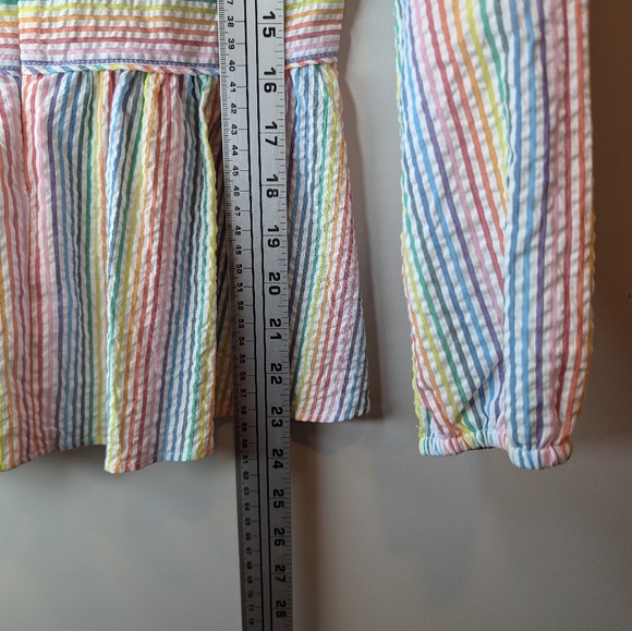 NWT J. Crew V-neck Peplum Top in Rainbow Seersucker Woman's XS - Picture 10 of 11